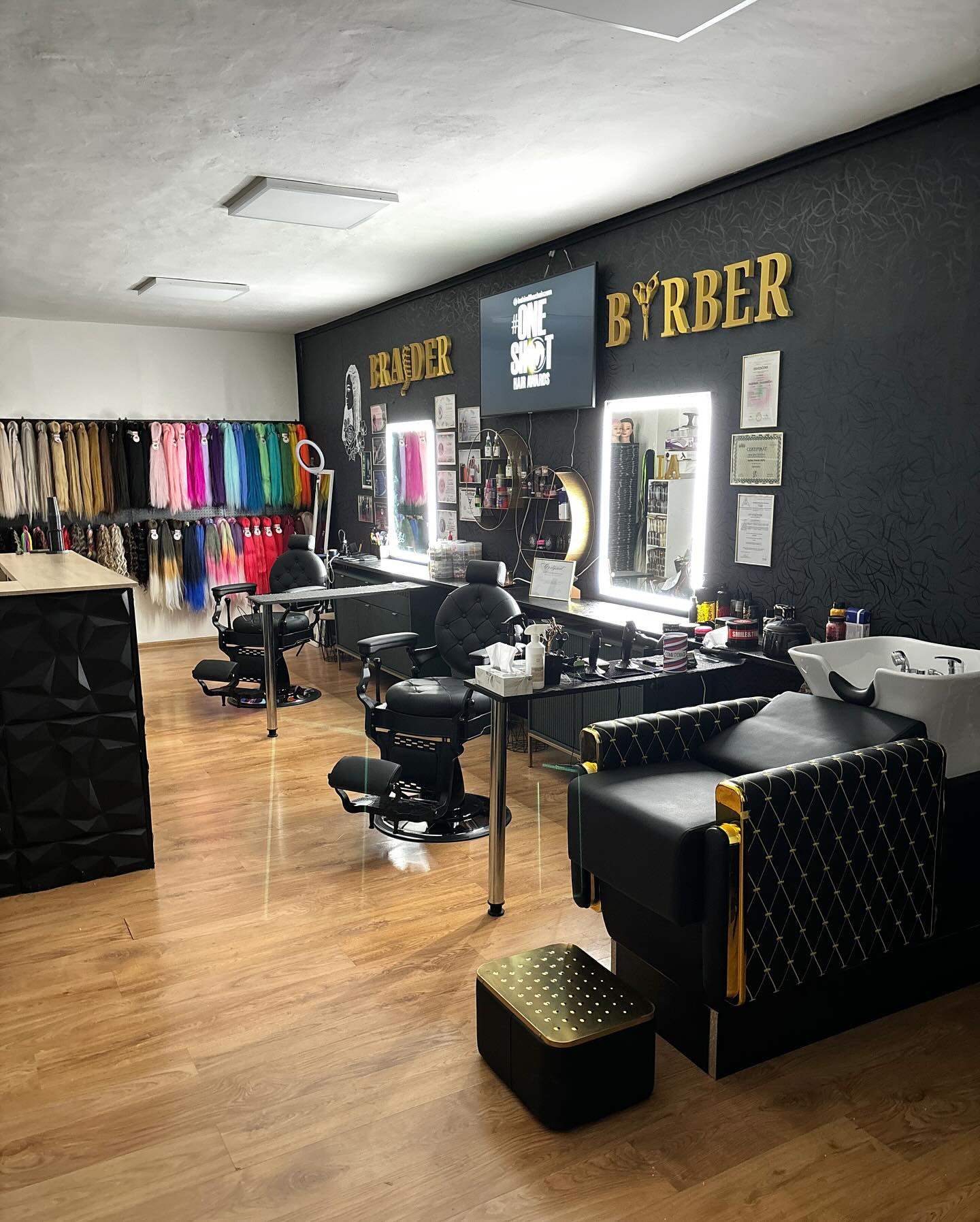 Interiér Barber & Braider Studio Košice